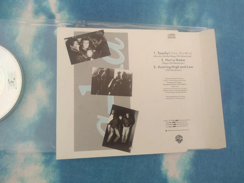 A-ha ‎– Touchy Go Go Mix : Warner Bros 921045-2, EUROPE 3" NEAR MINT CD SINGLE - Image 2 of 2