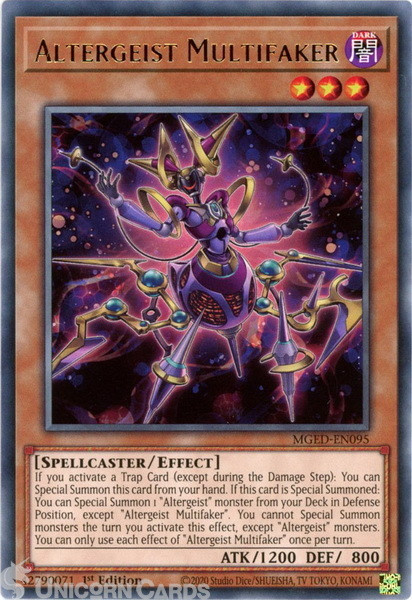 MGED-EN095 Altergeist Multifaker Rare 1st Edition Mint YuGiOh Card
