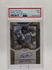 2024 Topps Tier One Bobby Witt Jr Talent Autograph #TITA-BW /25 PSA 7