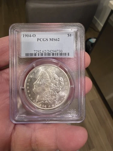 1904-O Morgan Silver Dollar Graded by PCGS MS62