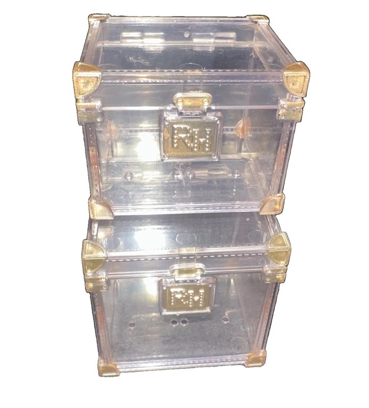 Jett Dawson Rainbow High Doll Clear Acrylic Hinged Storage Boxes Organization 