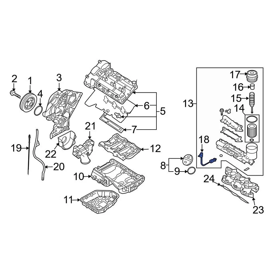 For Hyundai Sonata 2006-2019 Hyundai 9475037100 Engine Oil Pressure Switch - Image 2 of 2
