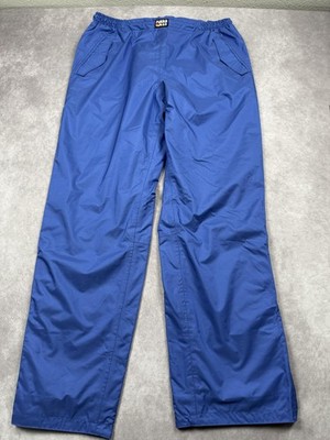 Rukka Rain Pants Womens 38 Blue Waterproof Overpant Zip Ankle Drawstring Shell