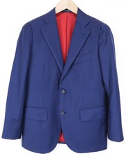 SUITSUPPLY La Spalla Men UK36S Blue Wool Single-Breasted Formal Blazer II