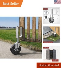 Spring Loaded Gate Caster with Side Brake 220lbs max capacity. Shock-absorb...