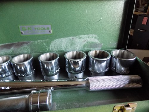 Vintage 11 piece SK 3/4" Drive socket set like new! With case! - Picture 3 of 3