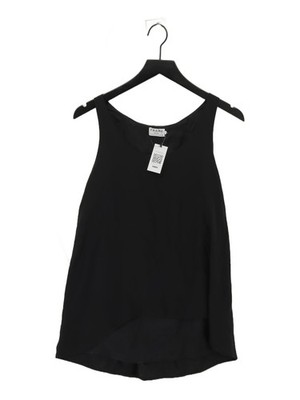 Frame Damen T-Shirt S schwarz 100% Seide ärmellos Rundhals Basic