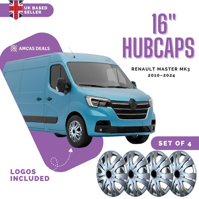16'' WHEEL TRIMS TO FIT RENAULT MASTER MK3 2010 2024  SET OF 4 TRIMS**