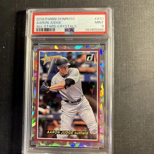 2018 Panini Donruss All-stars Crystals Aaron Judge PSA 9
