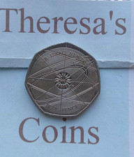 2017 50p coin. Sir Isaac Newton. Fifty Pence. Circulated.