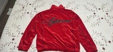 Supreme red velour mesh track jacket SS26