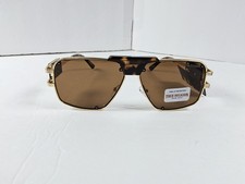 True Religion 100 UV Protection Aviator Metal Gold Sunglasses