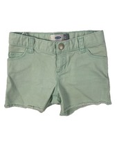 Old Navy Youth Mint Green Cutoff Denim Stretch Adjustable Waist Shorts 5T
