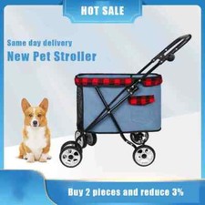 Pet Cart Cat Dog Cart Portable Foldable Small Pet Cart Dog Portable Handcart Dog