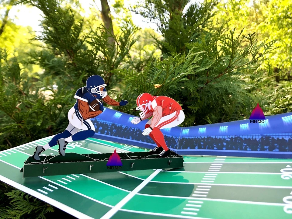 Tarjeta de felicitación emergente 3D equipo deportivo de fútbol americano niños niñas padre papá regalo Foto 2 de 4