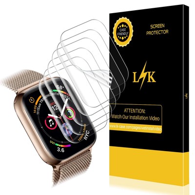 Para Apple Watch Serie 4 protector de pantalla 6 Pack anti Burbuja película  HD Retina claro | eBay