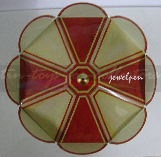 Carrousel Avec 4 Gondoles 8 Personnes Tôle Litho. Signé Made IN Germany