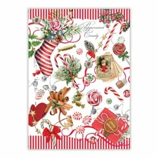 Michel Design Works Cotton Kitchen Tea Towel Christmas Peppermint - NEW