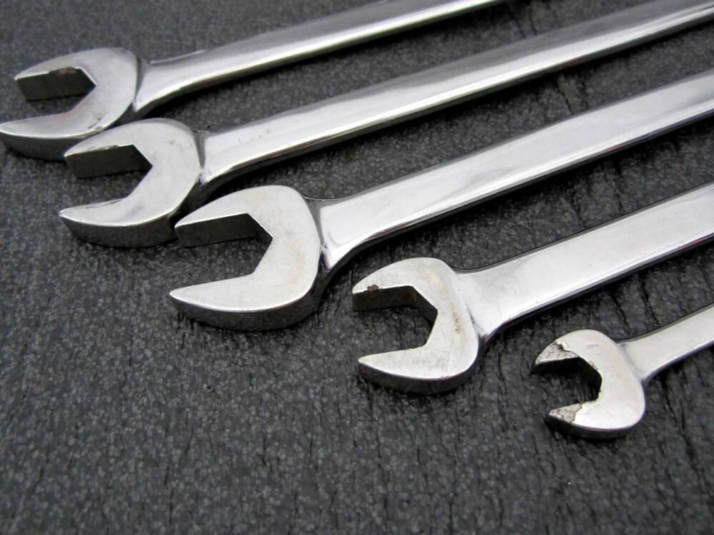 Vintage MATCO 5pc SAE 6pt Combination Wrench Set WCL Made in USA