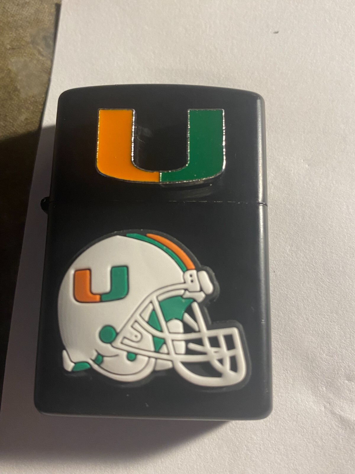 Miami Hurricanes flip top lighter, New without fuel eBay
