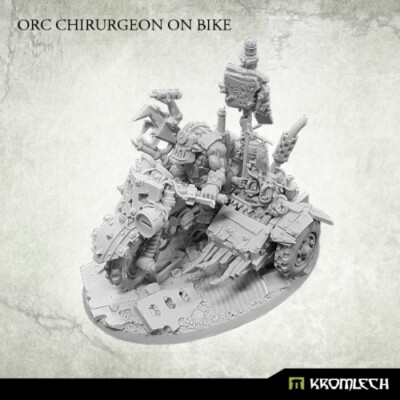 Ork Chirurgeon on bike -Kromlech- Painboy Painboss Mad Dok Grotsnik