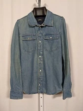 APC Western Snap Denim Shirt Small