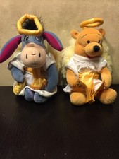 Disney Winnie the Pooh's Eeyore Angel And Pooh Angel Plush - VHTF