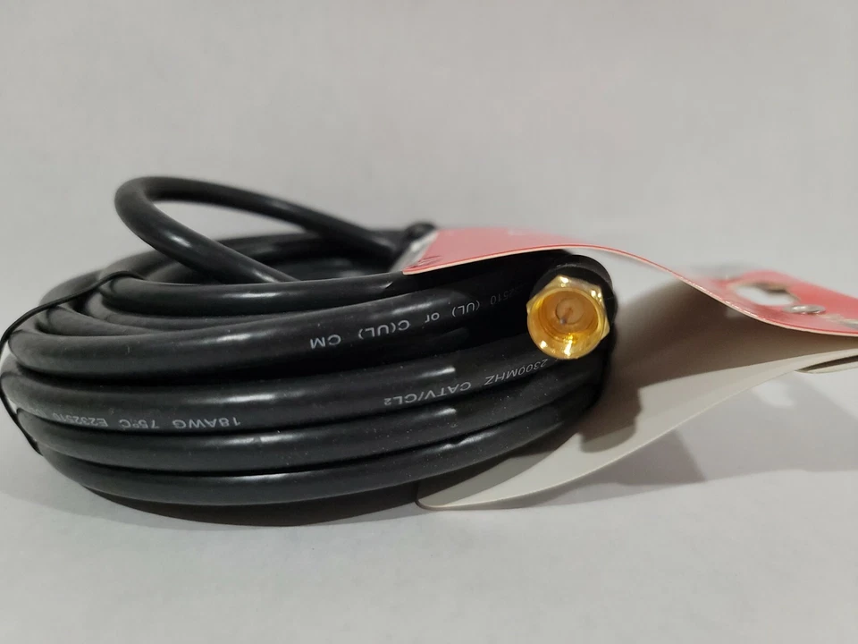 3 each RCAVH625R - RCA VH625R RG6 Coaxial Cable (25ft; Black) - Image 4 of 4