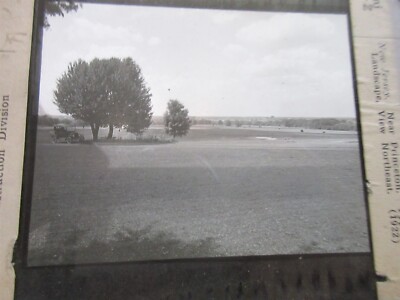 Vintage Magic Lantern Glass Slide near Princeton NJ typical landscape 1922