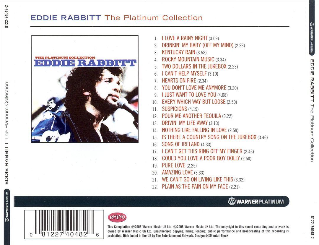 EDDIE RABBITT PLATINUM COLLECTION NEW CD