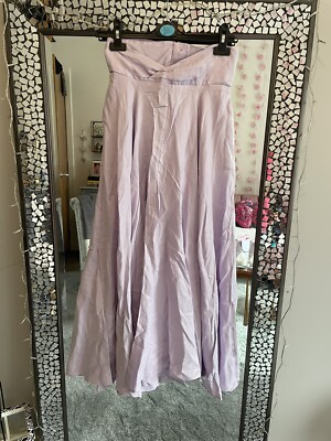 H&M Lilac Silk Maxi Midi Skirt