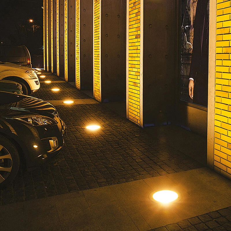 1-12x Bodenleuchte LED 3W Rund Aussenlampe Außen IP65 Einbaustrahler Warmweiß - Bild 2 von 4