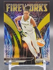 Satou Sabally - 2022 Prizm WNBA - Fireworks Insert - Gold #5/10 - Dallas Wings