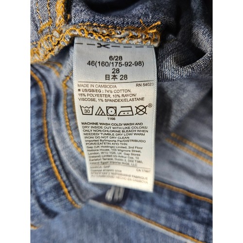 Gap Womens Size 6 / 28 Skinny Favorite Denim Blue Jeans Jeggings - Picture 5 of 10