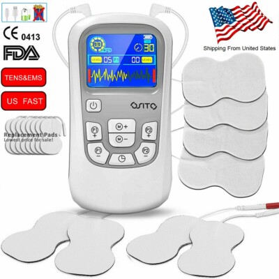 Rechargeable TENS Unit Electric Pulse Massager EMS Muscle Stimulator Pain Relief