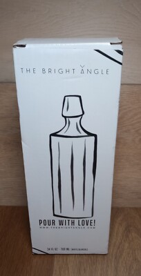 The Bright Angle Handcrafted White 24 FL OZ Elixir Olive Oil Bottle 