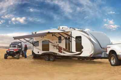 Carefree Travel'r Electric Awning 14' Reverse Black Fade (complete with arms)