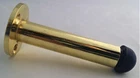 Brass Finish Door Stop Straight Long Wall Mount Skirting Board Rubber Stop D3