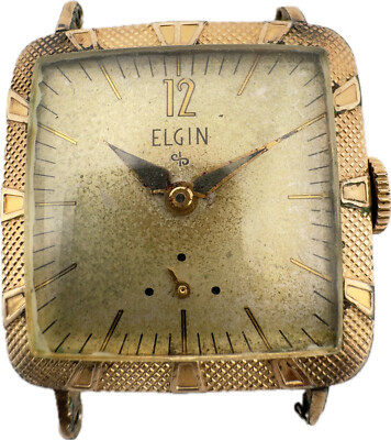 Vintage Elgin 9501 Huron 17 Jewel Men's Mechanical Wristwatch 712 10k RGP