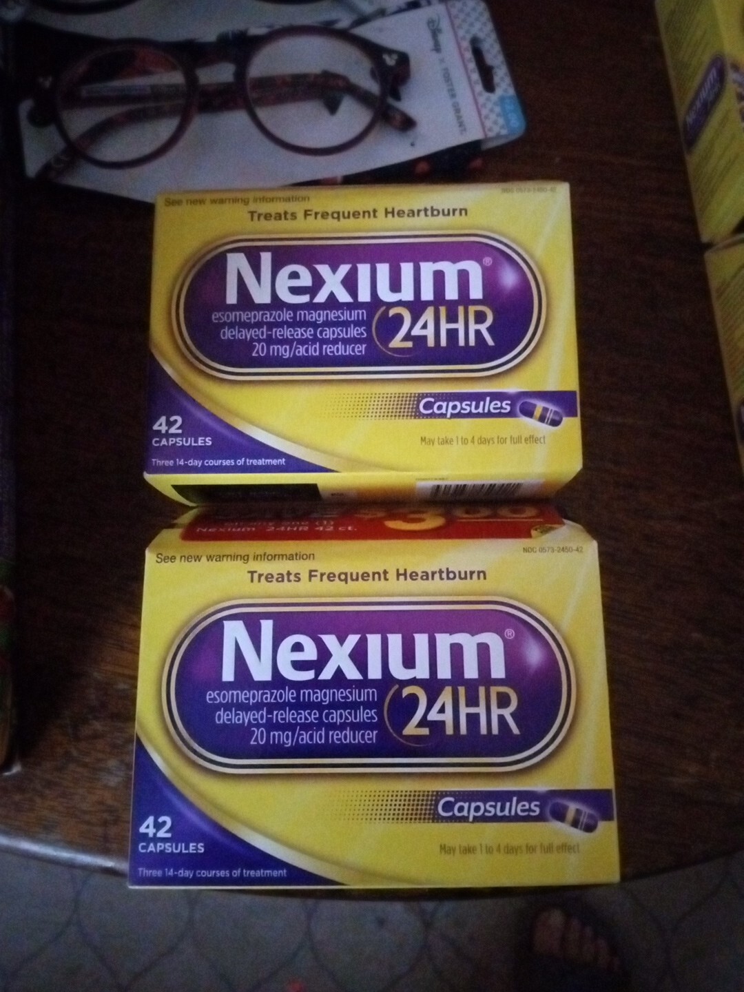 2 Boxs Nexium 24 HR Esomeprazole Magnesium 20mg Delayed Release 42 Ct