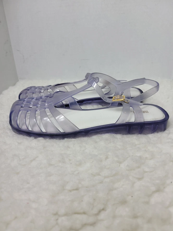 Melissa Mel Dreamed Womens Size 10 Clear Possession Jelly Shoes Fisherman - Image 3 of 4