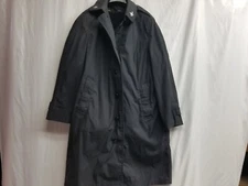 Defense Logistics Agency Mens 38 R Black  Sherpa Lined Trenchcoat Canvas