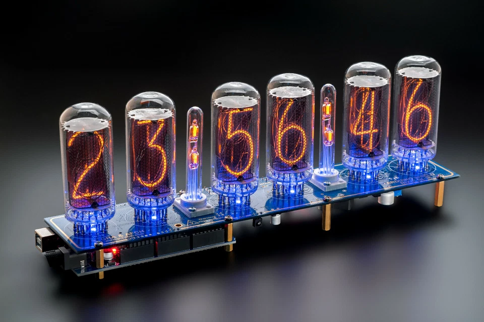 DIY KIT for IN-18 Arduino Shield Nixie Tubes Clock with Columns [TUBES OPTIONAL] - Image 2 of 4