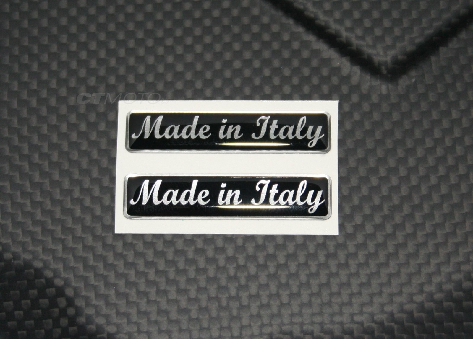 Made in Italy Decals Ducati - Aprillia - Vespa - Lambretta Fiat - 3D Gel  SILVER