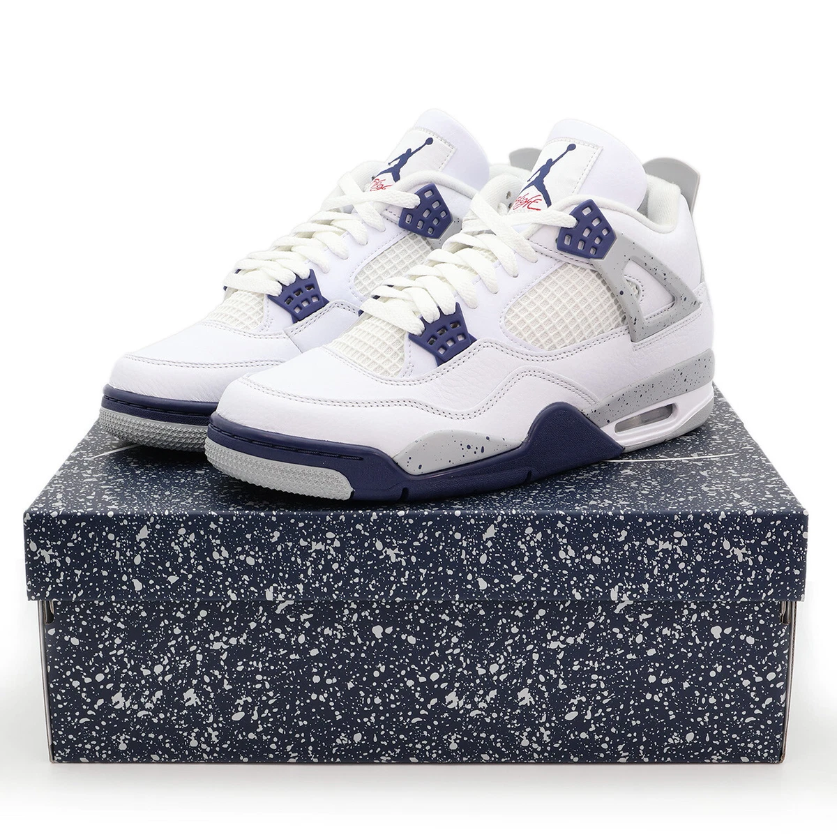 Air Jordan 4 Retro 'Midnight Navy' - Air Jordan - DH6927 140 -  white/midnight navy/light smoke grey/fire red