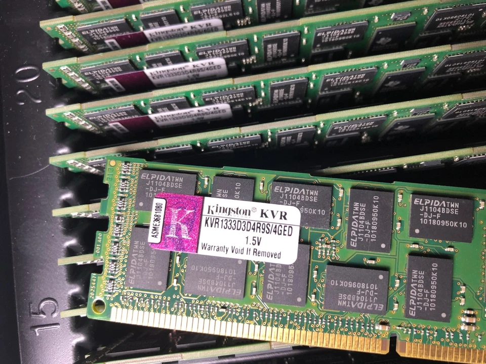 2 X 4GB Kingston KVR1333D3D48R9S/4GED Value RAM Kvr 8GB PC Server RAM 1,5V PC3 - Image 2 of 2
