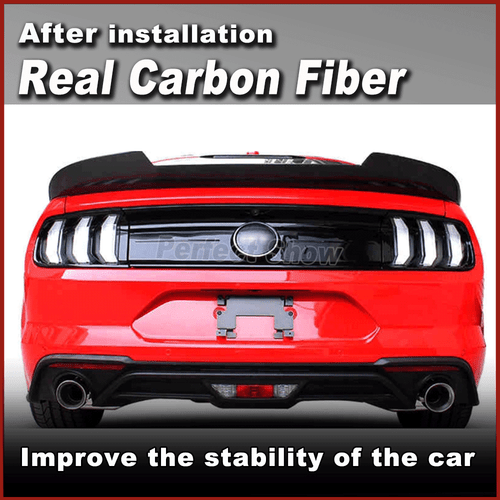Per Ford Mustang Coupe 2015-19 spoiler posteriore in carbonio labbro posteriore ala spoiler - Foto 2 di 12