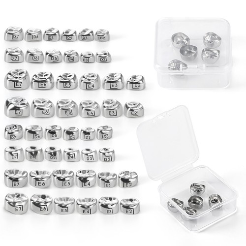 5Pcs Dental Kids Crown Primary Molar Pediatric Crowns Stainless Steel 48 Sizes - Bild 51 von 171