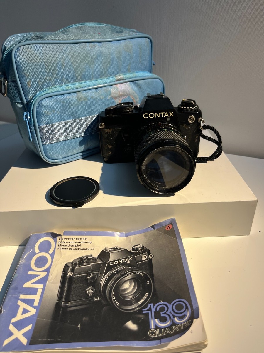 Vintage Contax 139 Quartz Camera bundle case, manual w/lens Vintage Contax 139 Quartz Camera bundle case, manual w/lens