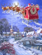 David Textiles - Christmas On The Next Stop Quilting & Crafting Fabric Panel 🎅